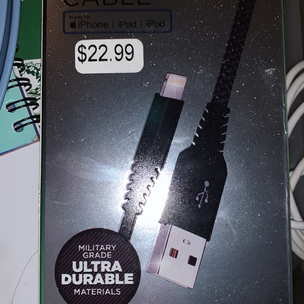 Brand new never opened iPhone X-large cord